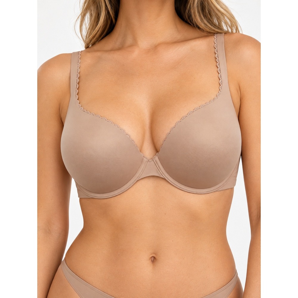 Victorias Secret Body By Victoria Perfect Shape Bra 34DD Nude Full Coverage